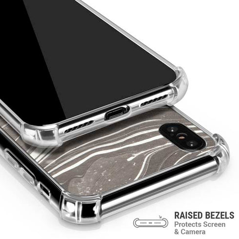 Grey Marble iPhone XS Max Clear Case